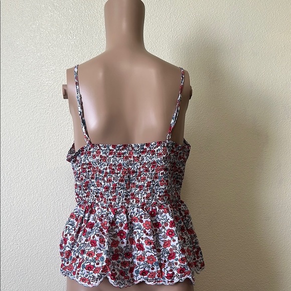 No Boundaries- Floral Red and White Women's Top - Picture 6 of 7